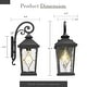 preview thumbnail 17 of 15, Farmhouse Outdoor Wall Lantern Exterior Carriage Light for Porch