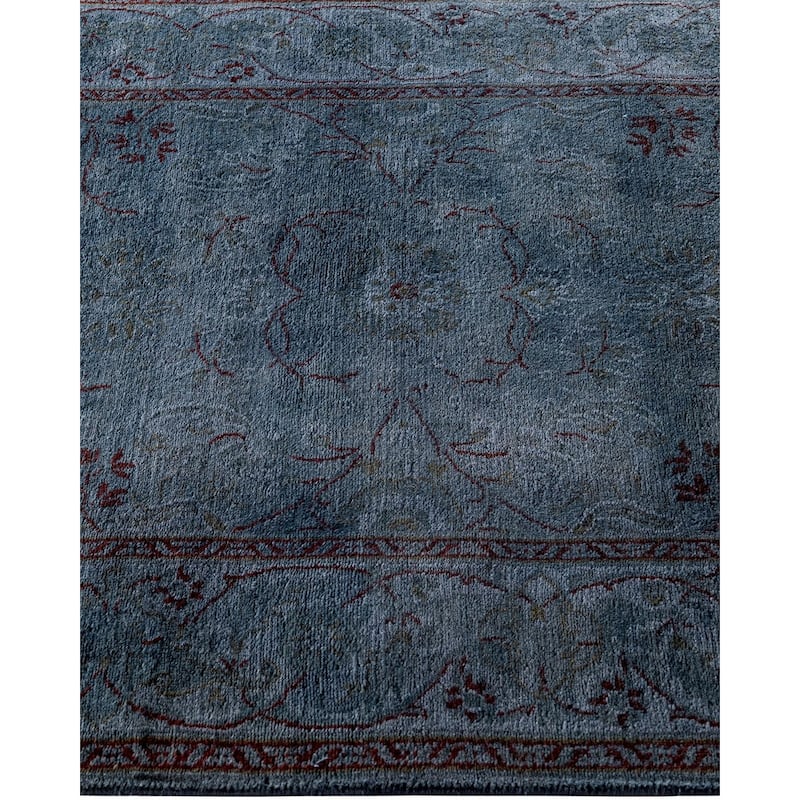 Contemporary Overdyed Wool Hand Knotted Runner - 2' 6" x 11' 10"