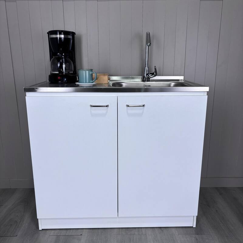 TUHOME Napoles Utility Sink Cabinet with Integrated Steel Sink