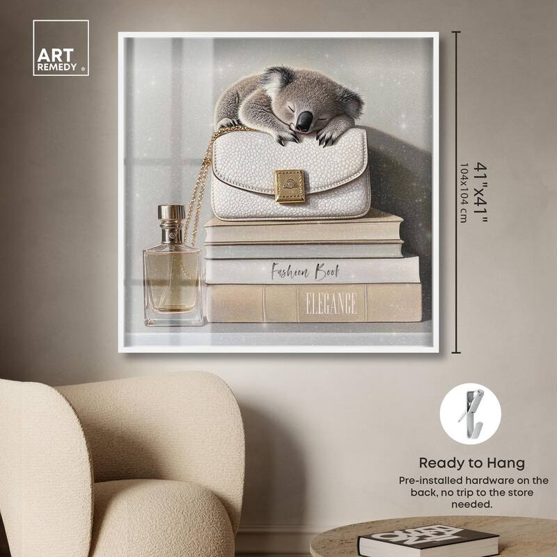 Koala on Fashion Books Shadowbox by Art Remedy
