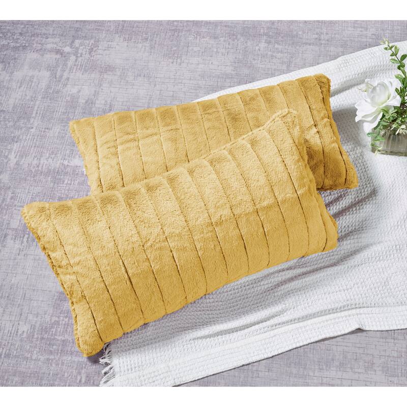 Supermink Soft Solid Throw Pillow Covers Set of 2, NO INSERT