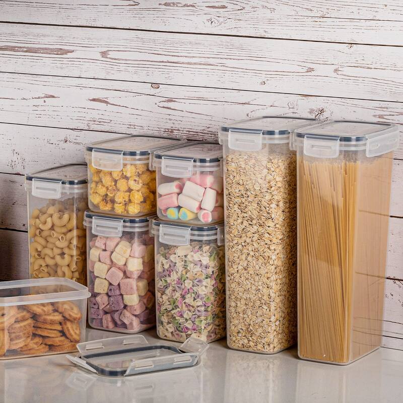 32pcs Airtight Food Storage Containers Set, BPA Free Plastic Kitchen and Pantry Organization Canisters with Lids for Cereal