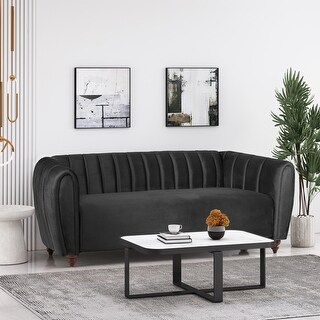 Richland Velvet Glam Channel Stitch 3-seat Sofa by Christopher Knight Home