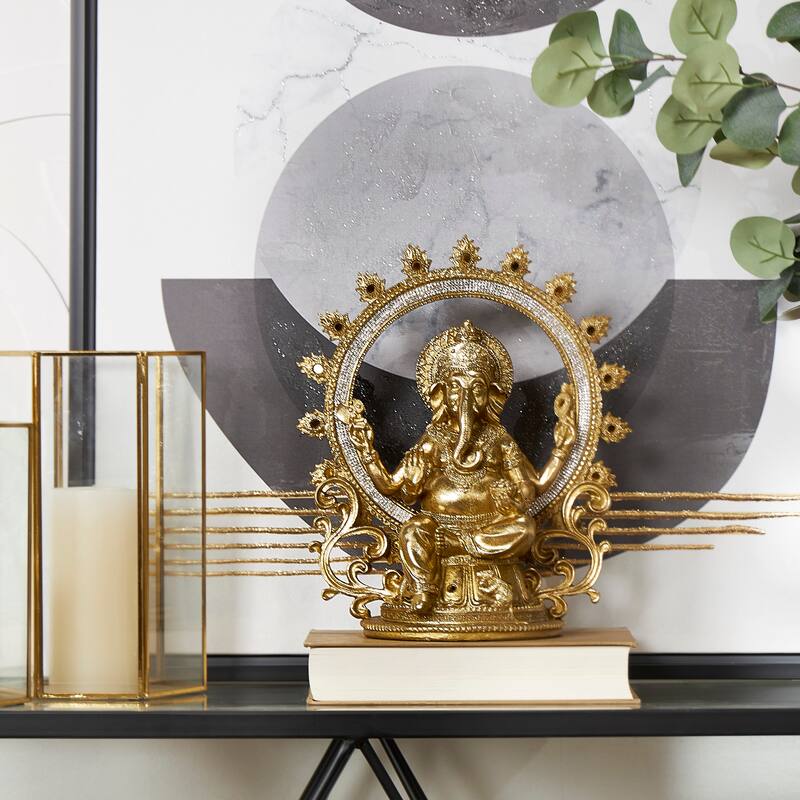 White Polystone Swirl Abstract Decorative Sculpture with Black Base - White
