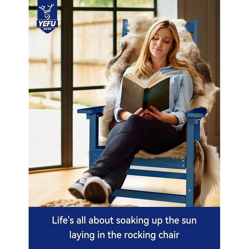 WINSOON All Weather Outdoor Rocking Chair, Set of 2