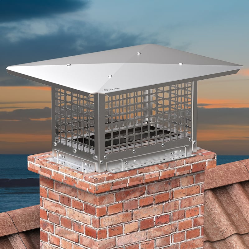 17" x 29" Chimney Cap with Adjustable Metal Strips