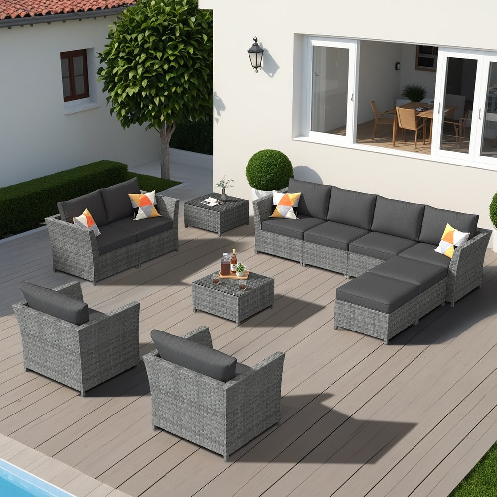 XIZZI 12-Piece Outdoor Furniture Sectional Set (fully assembled)