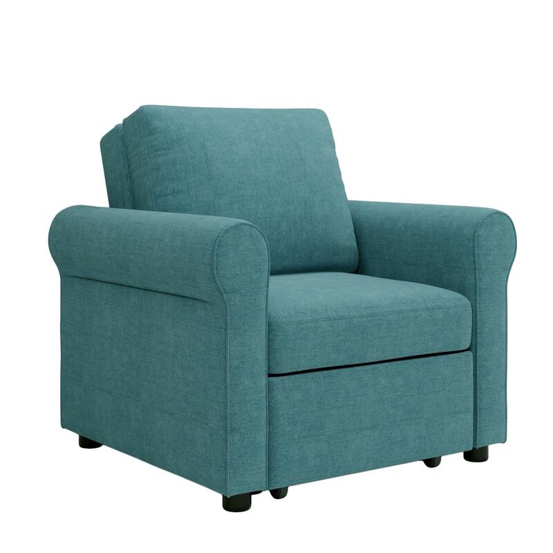 3-in-1 Adjustable Sleeper Sofa Bed, Pull Out Sofa Chair, Convertible Folding Bed for Living Room