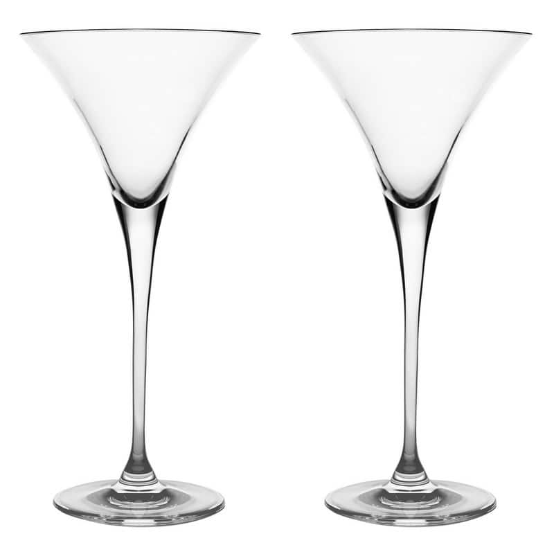 Majestic Gifts Inc. Glass Tall Stem Martini Glasses-9 Oz.- Set of 2