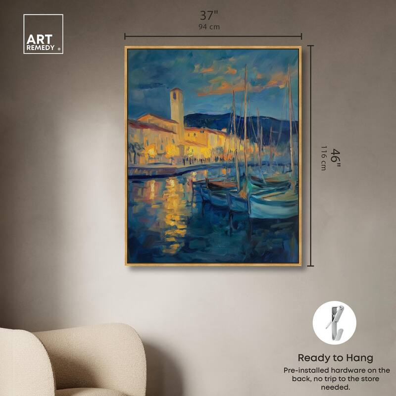 Harbor Lights Canvas by Art Remedy