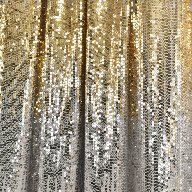Lush Decor Shimmer Sequins Window Curtain Panel Pair - 84" x 42" - 84" x 42"