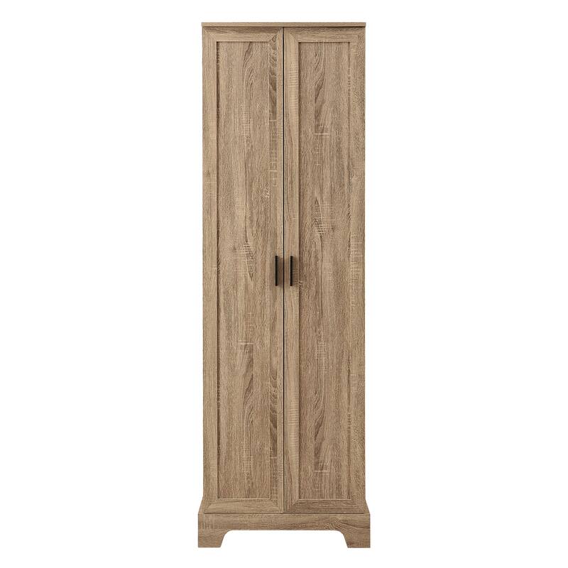 GDFStudio - Lucas Spacious Two-Door Storage Cabinet with Adjustable Shelves