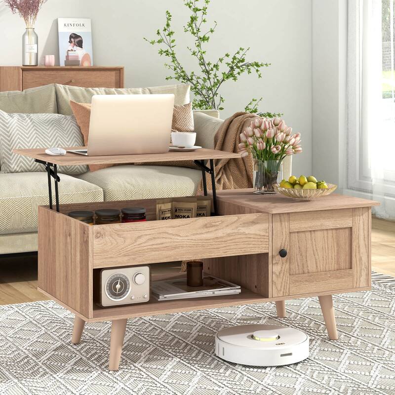 Costway Lift Top Coffee Table with Storage Hidden Compartment Cabinet - See Details
