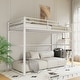 preview thumbnail 24 of 31, Metal Loft Bed Twin, Loft Bed Frame with Guard Rails and Flat Ladder