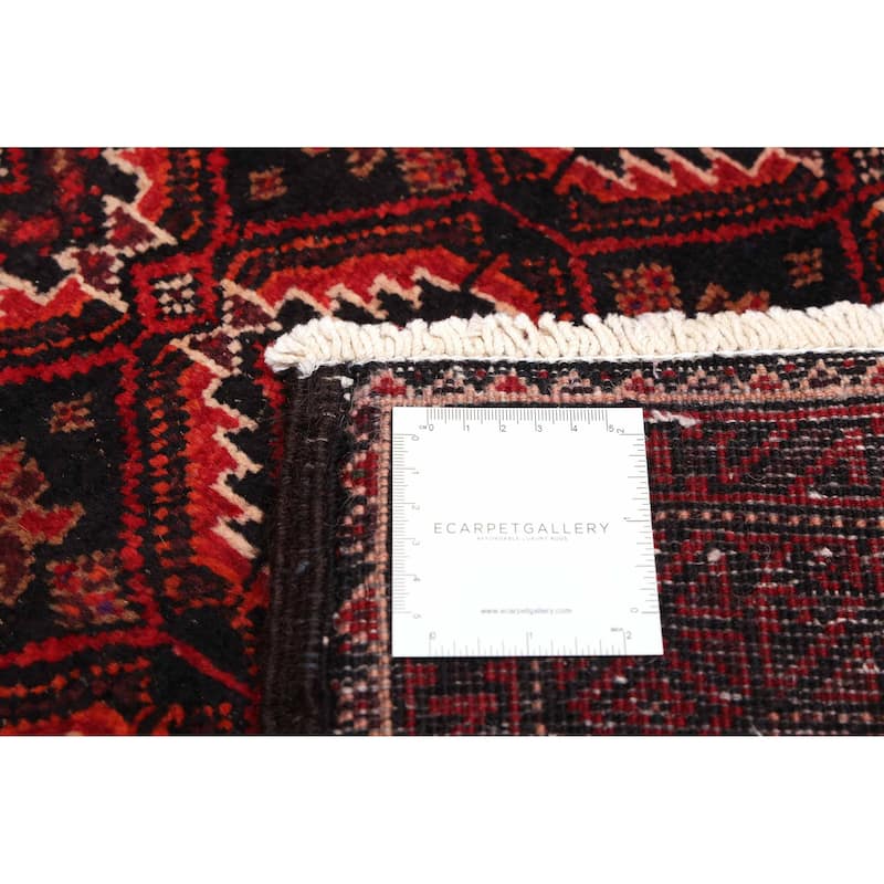 ECARPETGALLERY Hand-knotted Teimani Black, Red Wool Rug - 3'1 x 5'4
