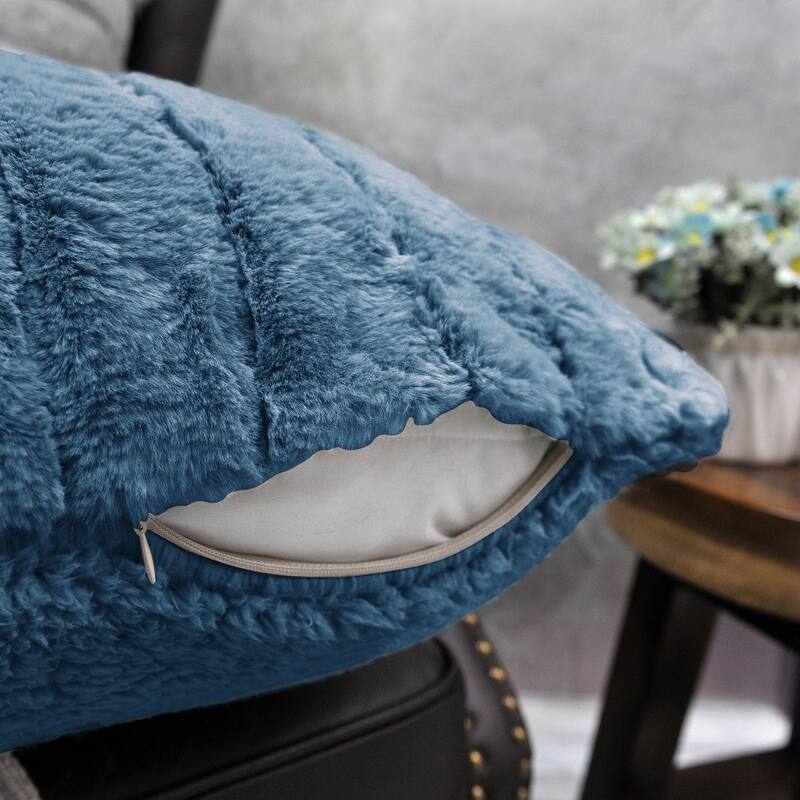 Serenta SuperMink Solid Color Throw Pillow Shell Cushion Cover Set