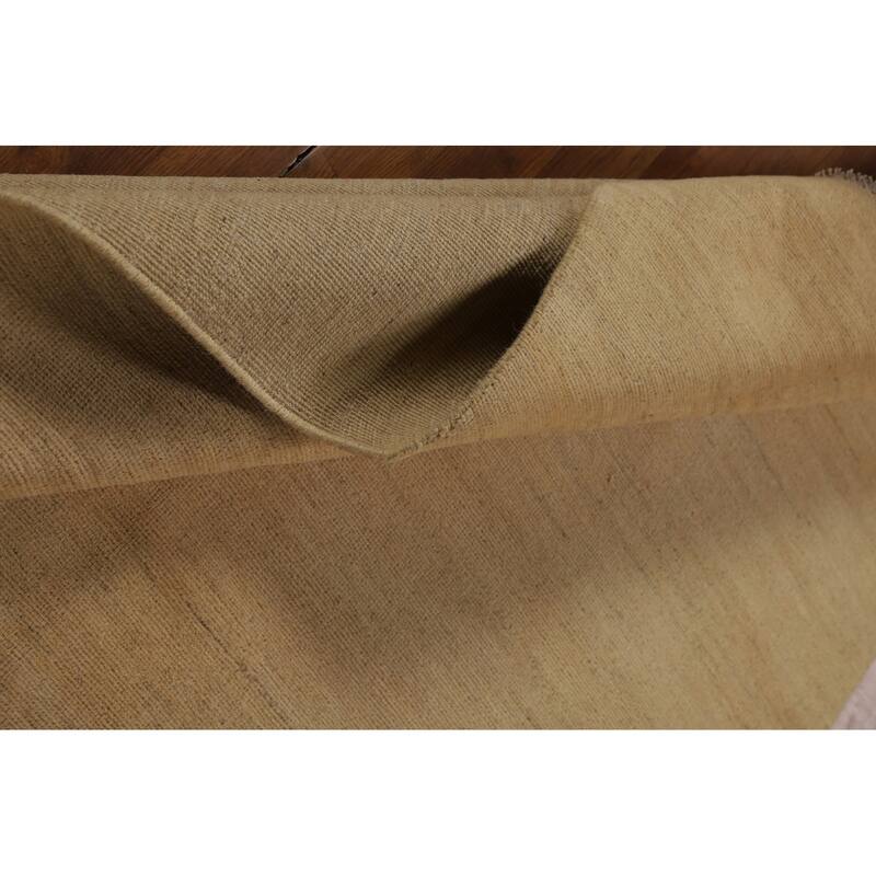 Contemporary Gabbeh Oriental Area Rug Hand-Knotted Solid Wool Carpet - 4'3" x 6'7"