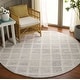 preview thumbnail 28 of 47, SAFAVIEH Hand-Tufted Pine Zymryd Modern & Contemporary Wool Rug 6' Round - Grey/Ivory
