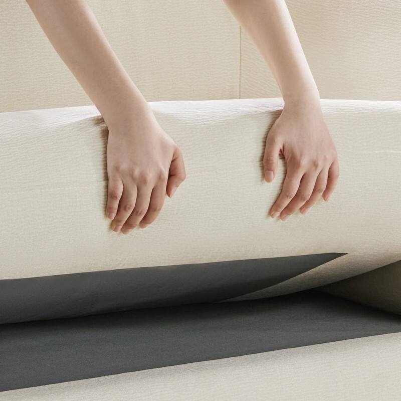 Spruce & Spring Julia Upholstered Curved Sofa Couch for Living Room