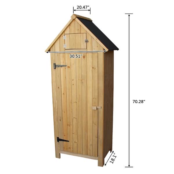 Outdoor Shed with Single Door Wooden Garden Cabinet Wooden Lockers ...