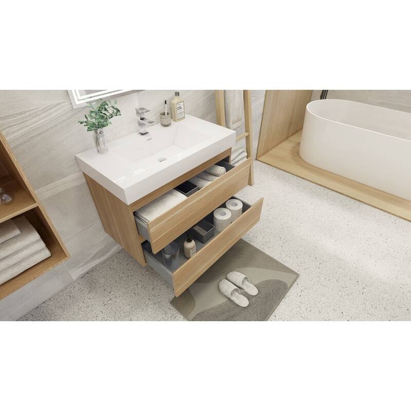 Baillie 36'' Wall-Mounted Vanity with Reinforced Acrylic Sink