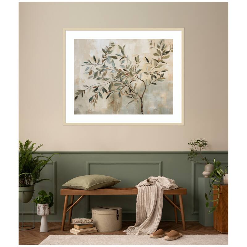 Kate and Laurel Olive Tree Abstract No. 31 by The Creative Bunch Studio Framed Wall Art Print