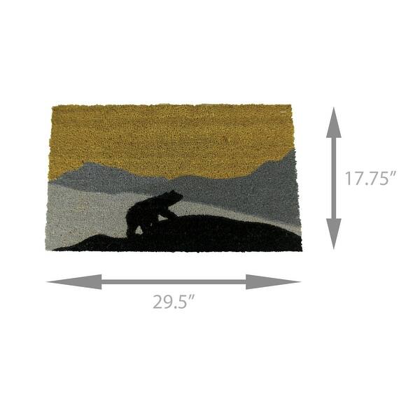 Shop Indoor Outdoor Natural Coir Black Bear Door Mat 0 25 X 29 5