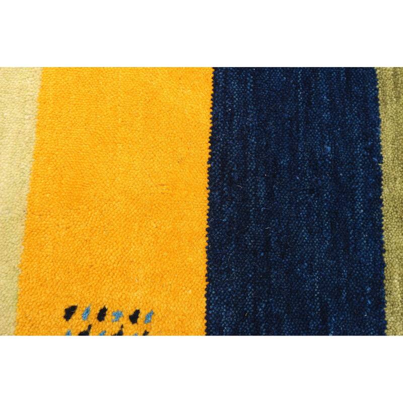 ECARPETGALLERY Hand Loomed Kashkuli Gabbeh Multi Color Wool Rug - 3'11 x 5'7