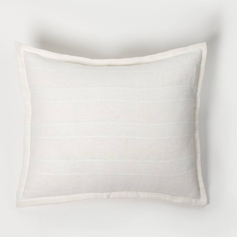 Rugby, Linen Blend, White, Sham