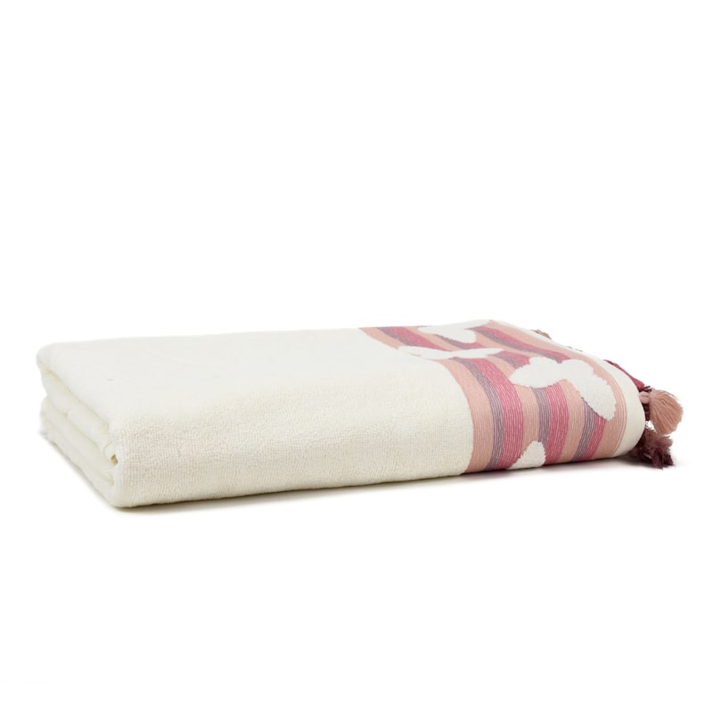 East'N Blue Butterfly Turkish Cotton Bath Towel (Pack of 1) - Peach