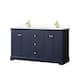 Option Dark Blue / White Quartz Top / Brushed Gold