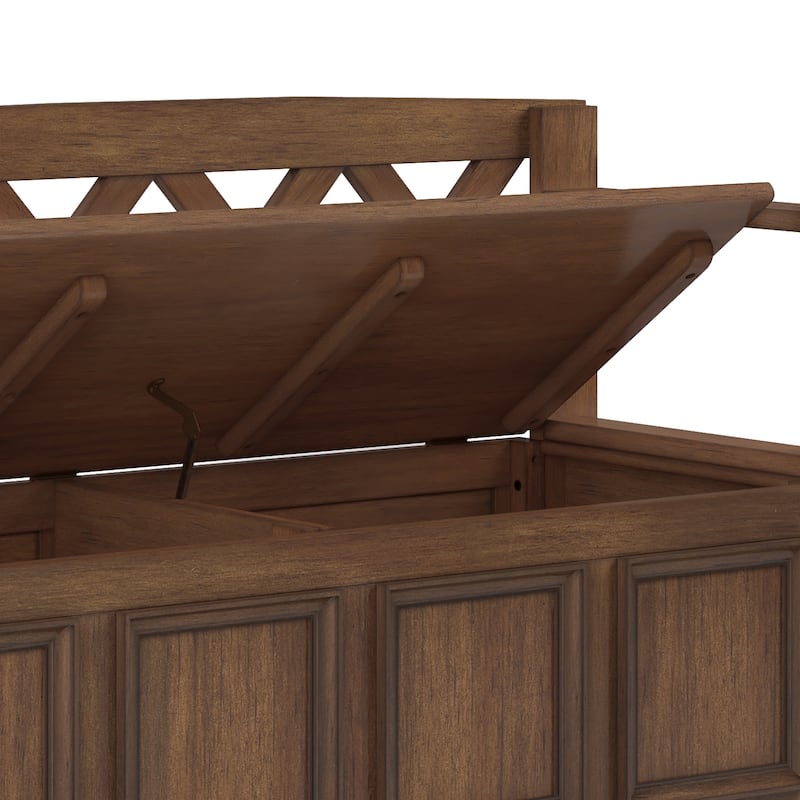 WYNDENHALL Halifax 48 inch Wide Solid Wood Transitional Entryway Bench - 48 Inches wide