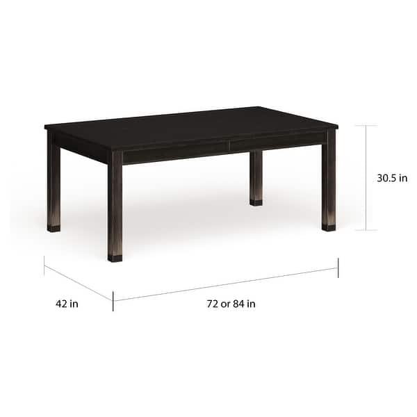 Furniture of America Tays Contemporary Black Solid Wood Dining Table