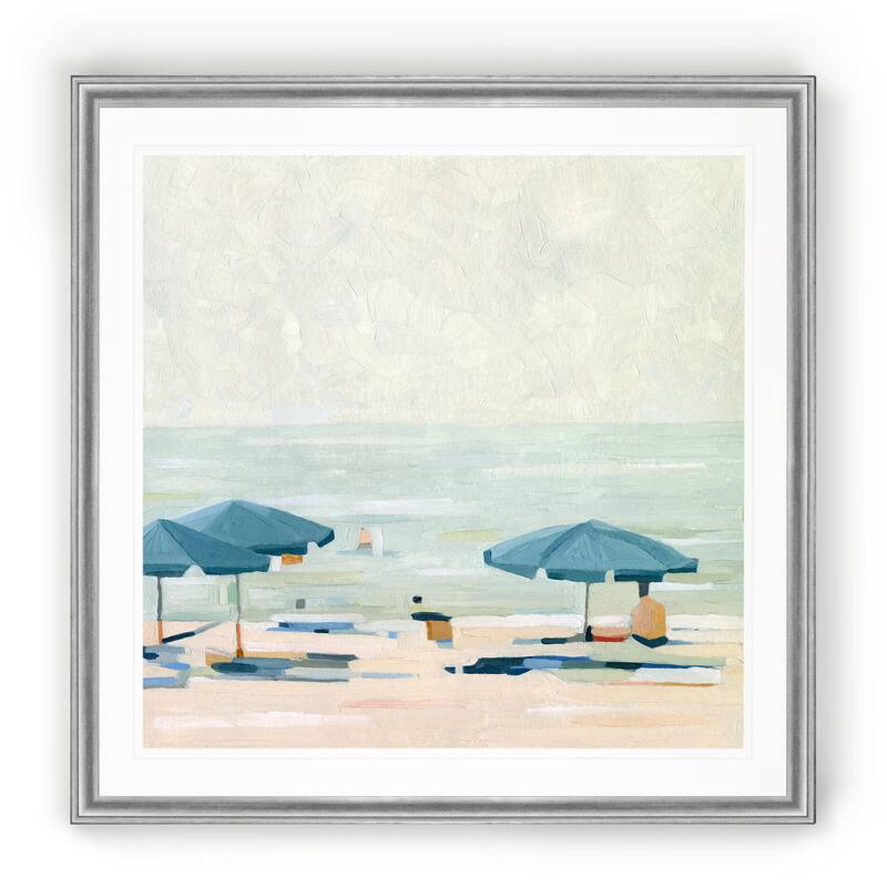 If It's the Beaches II -Black Framed Print - 22 X 22 Silver