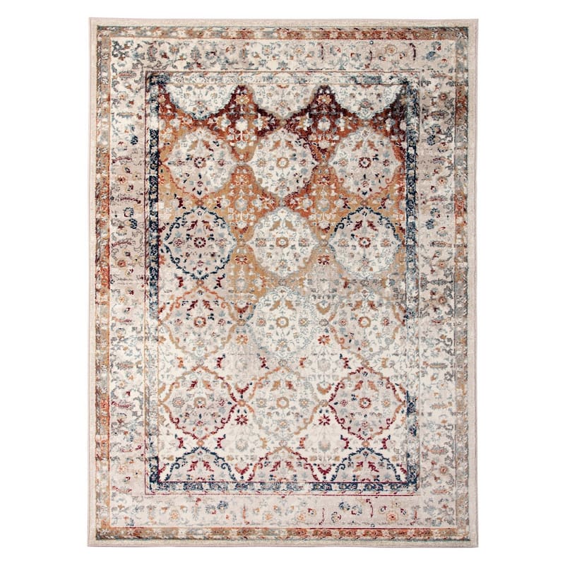 Qidi Power Loomed Floral Stain Resistant Area Rug By HomeRoots