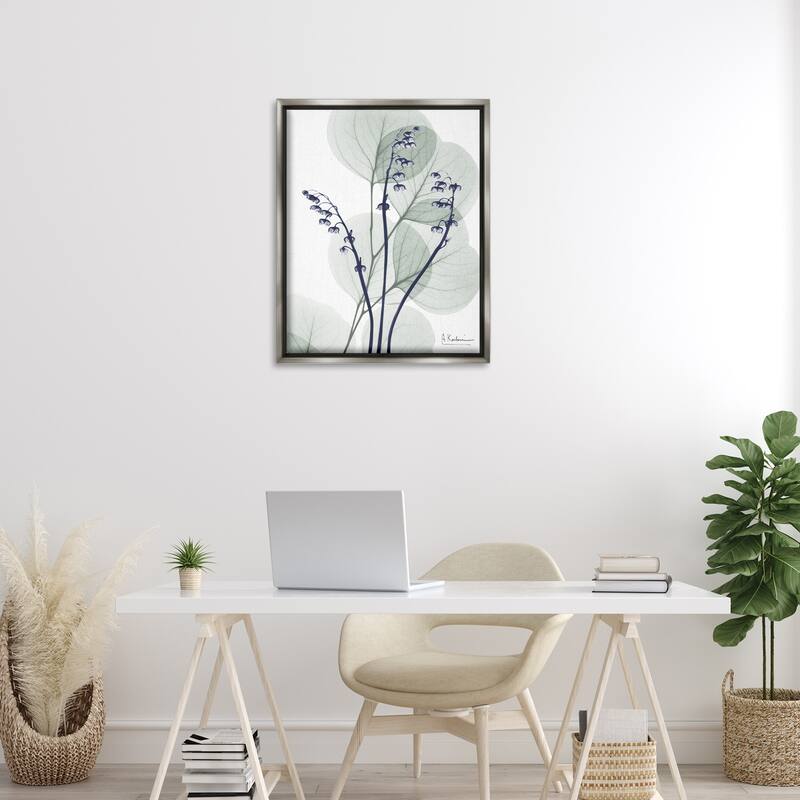 Stupell Serene Modern Eucalyptus Framed Floater Canvas Wall Art Design By Albert Koetsier