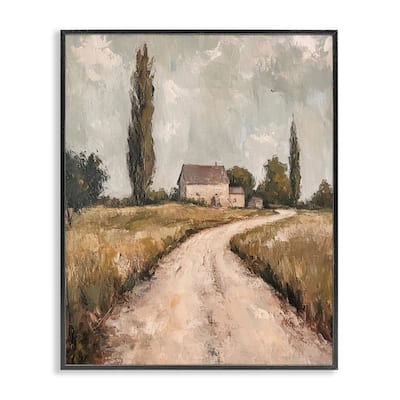 Stupell Painterly Quiet Country Framed Giclee Art Design By Petal Prints Design