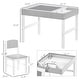 preview thumbnail 4 of 7, Qaba Kids Building Block Table with Storage, Kids Activity Table and Chair Set