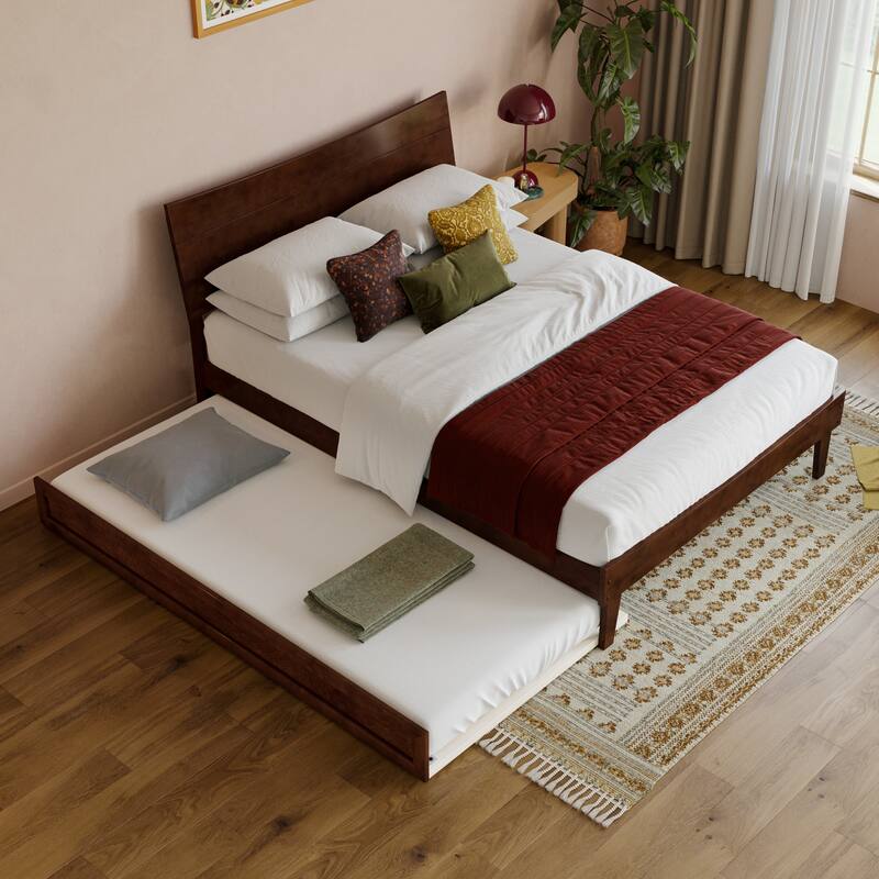 Phoenix Wood Platform Bed with Trundle