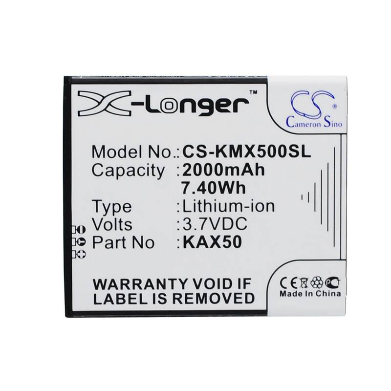 Battery for KAZAM Trooper X5.0 KAX50 KAX50-XJFAL009330 Mobile CS-KMX500SL - Black