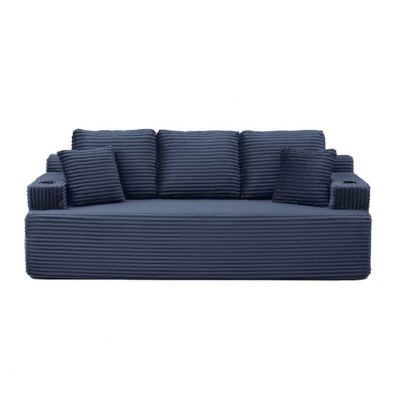 86.2''Boneless Sofa Couch with 2 Pillows Extra