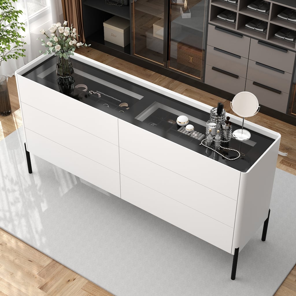 Premium Tempered Glass Top Dresser Sophistication Meets Functionality