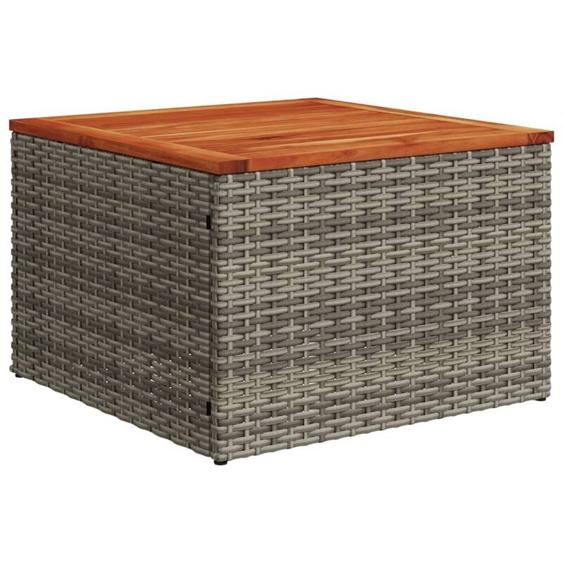 vidaXL Garden Sofa Set Grey Poly Rattan 11-piece set Modular - 24.4 x 25.8 x 27.2 in