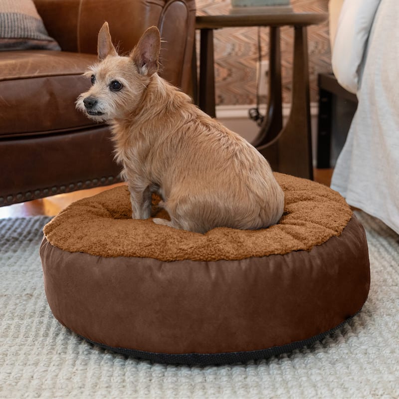 Jaxx Robbi Dog Bed Premium Synthetic-Fur Memory Foam Bean Bag Bed
