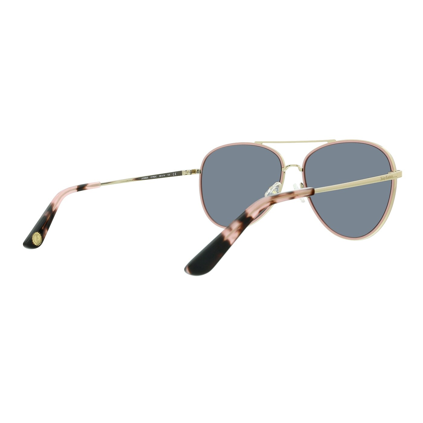 Juicy Couture JU 599/S DC 0EYR Gold Pink Aviator Sunglasses 