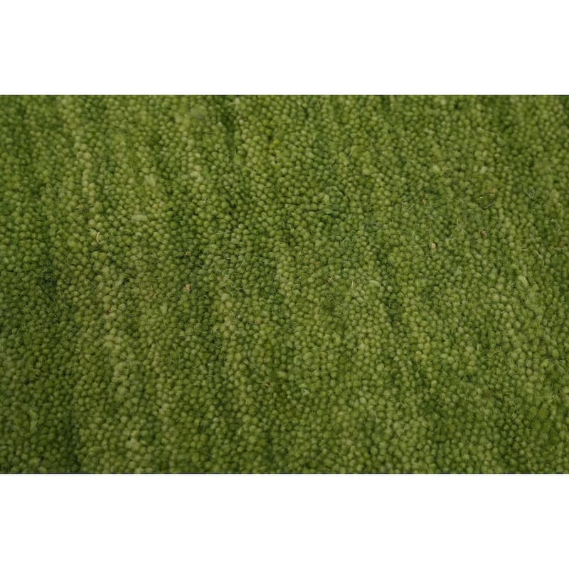 Hand Knotted Oriental 100% Wool Carpet Tribal Animal Pictorial Green Gabbeh Area Rug - 9' 8'' X 6' 6''
