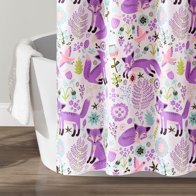 Lush Decor Pixie Fox Shower Curtain