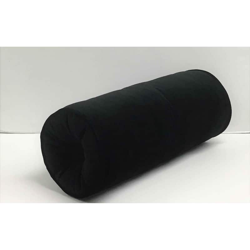 Edie At Home Velvet Neckroll Decorative Throw Pillow, Black