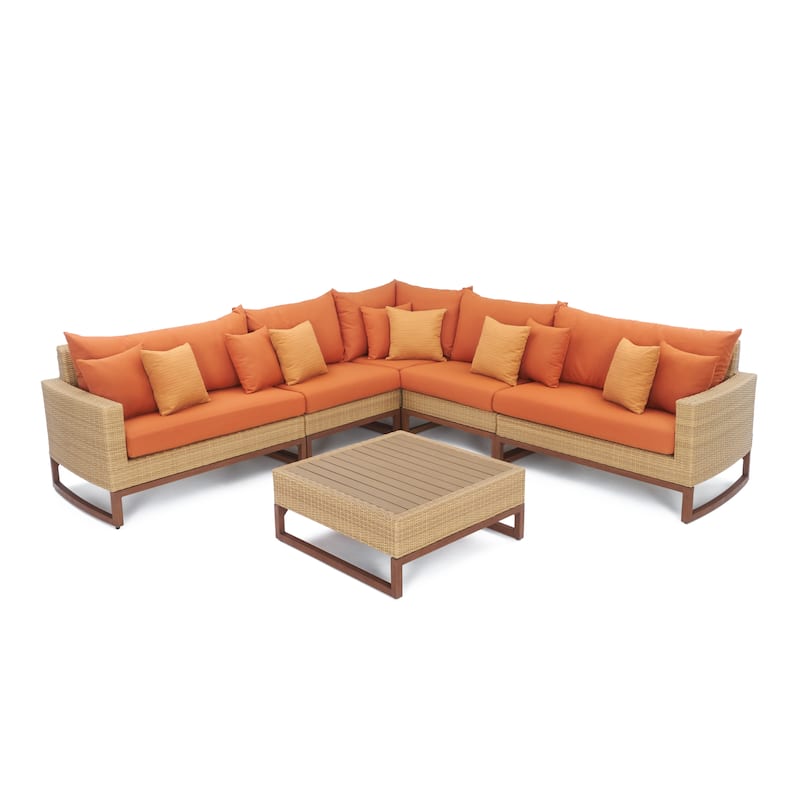 Mili 6 Piece Sunbrella Outdoor Patio Sectional and Table