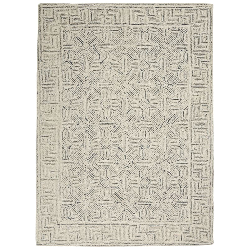 Nourison Vail Geometric Textured Wool Area Rug